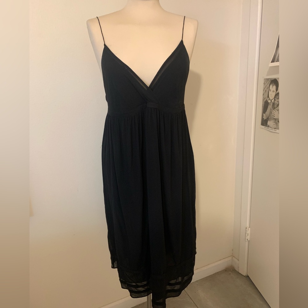 LBD Theory Black Silk Dress 10
